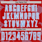 Sublimation Lines Soccer Custom Red Blue-White Uniform Light Sports Jersey Curve