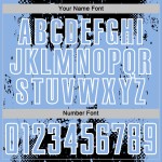 Art Jersey Grunge Sublimation Custom Black Abstract Splatter Sports Soccer Blue-White Uniform Light Art Jersey Grunge Sublimation Custom Black Abstract Splatter Sports Soccer Blue-White Uniform Light