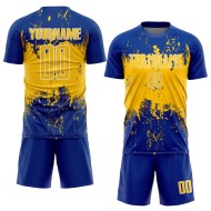 Art Jersey Sublimation Splatter Sports Abstract Royal Uniform Grunge Custom Yellow-White Soccer Art Jersey Sublimation Splatter Sports Abstract Royal Uniform Grunge Custom Yellow-White Soccer