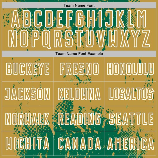 Sublimation Green Splatter Abstract Uniform Gold-White Old Art Grunge Custom Jersey Sports Kelly Soccer Sublimation Green Splatter Abstract Uniform Gold-White Old Art Grunge Custom Jersey Sports Kelly Soccer