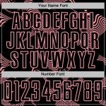 Soccer Custom Black Sports Jersey Pink Uniform Medium Curve Sublimation Lines