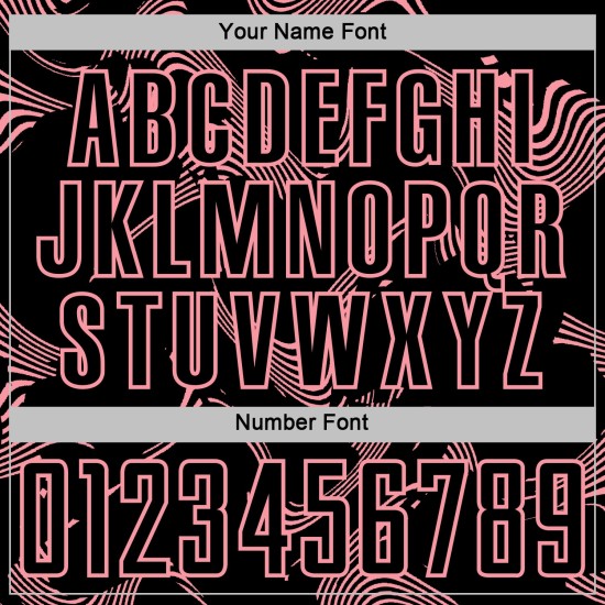 Soccer Custom Black Sports Jersey Pink Uniform Medium Curve Sublimation Lines