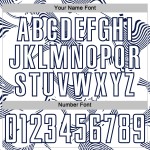 Curve Sports Custom Soccer White Navy Uniform Jersey Lines Sublimation