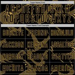 Old Custom Jersey Black Soccer Lines Sublimation Curve Uniform Gold Sports