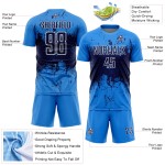 Sublimation Blue Navy-White Art Jersey Uniform Custom Abstract Splatter Soccer Sports Grunge Powder