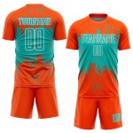 Art Sports Splatter Sublimation Aqua-White Custom Grunge Jersey Uniform Soccer Abstract Orange Art Sports Splatter Sublimation Aqua-White Custom Grunge Jersey Uniform Soccer Abstract Orange