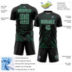 Kelly Uniform Sublimation Soccer Custom Black Curve Sports Lines Jersey Green-White Kelly Uniform Sublimation Soccer Custom Black Curve Sports Lines Jersey Green-White