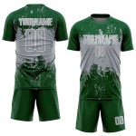Gray-White Uniform Grunge Jersey Custom Splatter Soccer Green Art Sublimation Abstract Sports Gray-White Uniform Grunge Jersey Custom Splatter Soccer Green Art Sublimation Abstract Sports