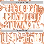 Lines Sports Soccer Custom Jersey Uniform Curve White Sublimation Orange