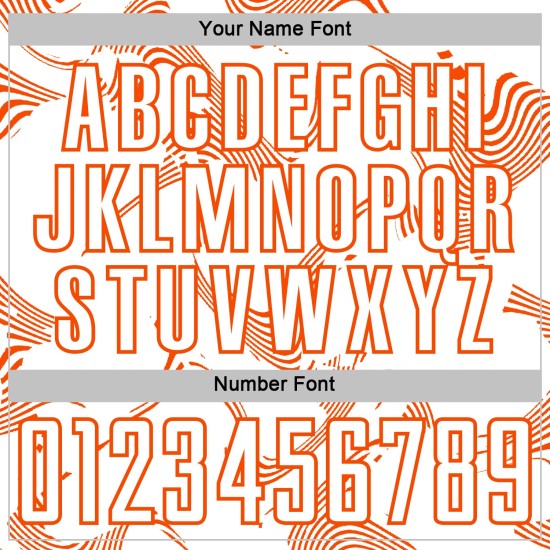 Lines Sports Soccer Custom Jersey Uniform Curve White Sublimation Orange