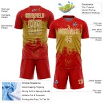 Soccer Gold-White Art Grunge Old Splatter Sports Abstract Custom Jersey Sublimation Red Uniform Soccer Gold-White Art Grunge Old Splatter Sports Abstract Custom Jersey Sublimation Red Uniform