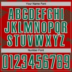 Curve Custom Kelly Lines Green-White Uniform Sublimation Sports Soccer Jersey Red