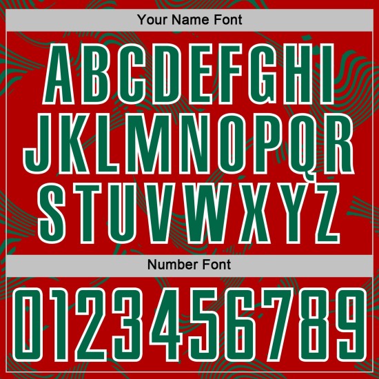 Curve Custom Kelly Lines Green-White Uniform Sublimation Sports Soccer Jersey Red