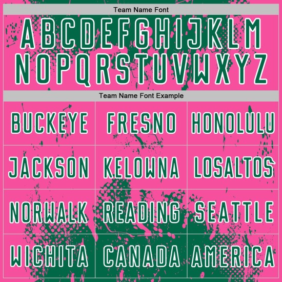 Grunge Custom Soccer Art Splatter Pink-White Kelly Jersey Uniform Sublimation Abstract Green Sports Grunge Custom Soccer Art Splatter Pink-White Kelly Jersey Uniform Sublimation Abstract Green Sports