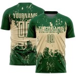 Soccer Splatter Custom Art Uniform Grunge Cream Abstract Sublimation Sports Green Jersey Soccer Splatter Custom Art Uniform Grunge Cream Abstract Sublimation Sports Green Jersey