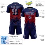 Navy Crimson-White Sublimation Sports Grunge Art Jersey Splatter Abstract Custom Soccer Uniform Navy Crimson-White Sublimation Sports Grunge Art Jersey Splatter Abstract Custom Soccer Uniform