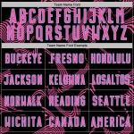 Black Uniform Soccer Custom Pink-Light Blue Curve Sublimation Sports Jersey Lines