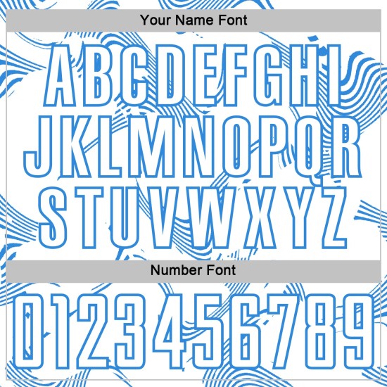 White Sublimation Curve Powder Jersey Sports Uniform Lines Blue Soccer Custom