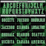 Jersey Sports Grass Custom Black Soccer Curve Lines Green-White Uniform Sublimation Jersey Sports Grass Custom Black Soccer Curve Lines Green-White Uniform Sublimation