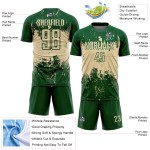 Soccer Splatter Custom Art Uniform Grunge Cream Abstract Sublimation Sports Green Jersey Soccer Splatter Custom Art Uniform Grunge Cream Abstract Sublimation Sports Green Jersey