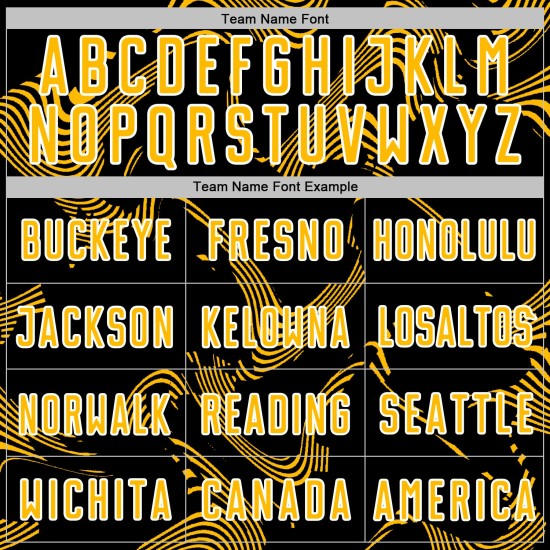 Curve Custom Black Uniform Lines Jersey Sublimation Soccer Gold-White Sports