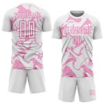 Sublimation Jersey Lines Custom White Pink Sports Curve Uniform Soccer Sublimation Jersey Lines Custom White Pink Sports Curve Uniform Soccer