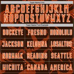 Custom Sublimation Sports Brown Jersey Soccer Orange-White Lines Curve Uniform