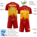 Abstract Soccer Sublimation Gold-White Art Custom Sports Grunge Uniform Red Jersey Splatter Abstract Soccer Sublimation Gold-White Art Custom Sports Grunge Uniform Red Jersey Splatter