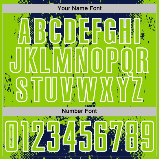 Soccer Sublimation Jersey Uniform Custom Navy Grunge Sports Abstract Art Neon Splatter Green-White Soccer Sublimation Jersey Uniform Custom Navy Grunge Sports Abstract Art Neon Splatter Green-White