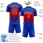 Custom Red-White Soccer Sublimation Grunge Blue Jersey Abstract Thunder Art Sports Splatter Uniform Custom Red-White Soccer Sublimation Grunge Blue Jersey Abstract Thunder Art Sports Splatter Uniform
