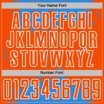 Custom Splatter Soccer Abstract Powder Uniform Jersey Blue Art Grunge Sports Sublimation Orange-White