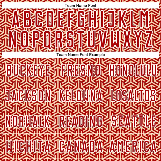 Custom Red Uniform Arrow Geometric Jersey Cream-White Sublimation Soccer Custom Red Uniform Arrow Geometric Jersey Cream-White Sublimation Soccer