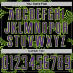 Lines Soccer Custom Jersey Green Uniform Purple-Neon Sublimation Curve Black Sports