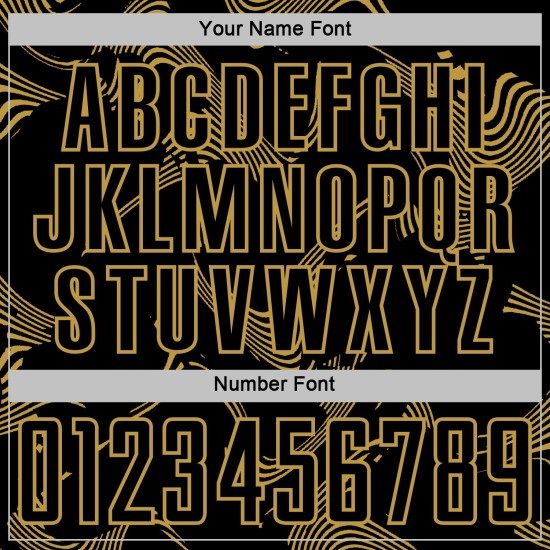 Old Custom Jersey Black Soccer Lines Sublimation Curve Uniform Gold Sports