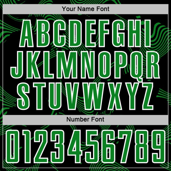 Jersey Sports Grass Custom Black Soccer Curve Lines Green-White Uniform Sublimation Jersey Sports Grass Custom Black Soccer Curve Lines Green-White Uniform Sublimation