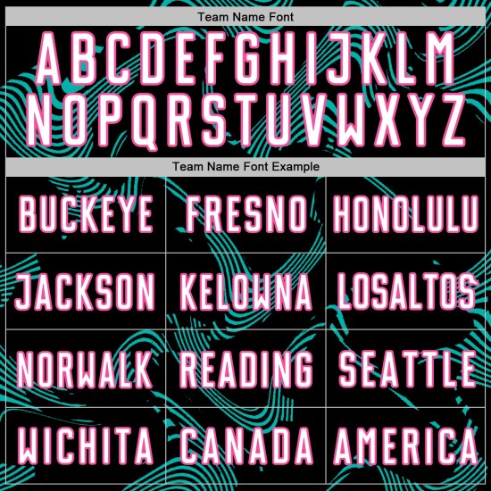 Sports Uniform White Sublimation Black Custom Soccer Aqua-Pink Curve Jersey Lines