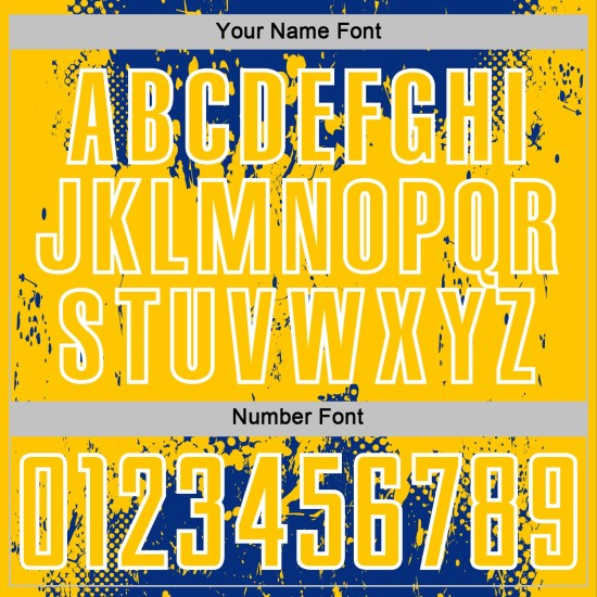 Art Jersey Sublimation Splatter Sports Abstract Royal Uniform Grunge Custom Yellow-White Soccer Art Jersey Sublimation Splatter Sports Abstract Royal Uniform Grunge Custom Yellow-White Soccer