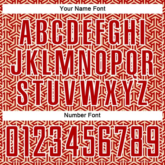 Custom Red Uniform Arrow Geometric Jersey Cream-White Sublimation Soccer Custom Red Uniform Arrow Geometric Jersey Cream-White Sublimation Soccer