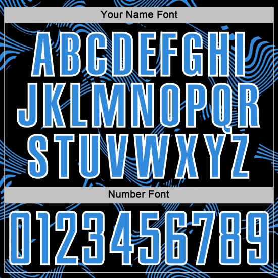 Custom Soccer Lines Sublimation Blue-White Powder Sports Jersey Uniform Curve Black