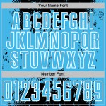 Jersey Abstract Sublimation Black Sports Custom Art Grunge Uniform Splatter Soccer Blue-White Sky