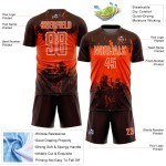 Grunge Jersey Sublimation Art Abstract Custom Sports Orange-White Splatter Brown Uniform Soccer Grunge Jersey Sublimation Art Abstract Custom Sports Orange-White Splatter Brown Uniform Soccer
