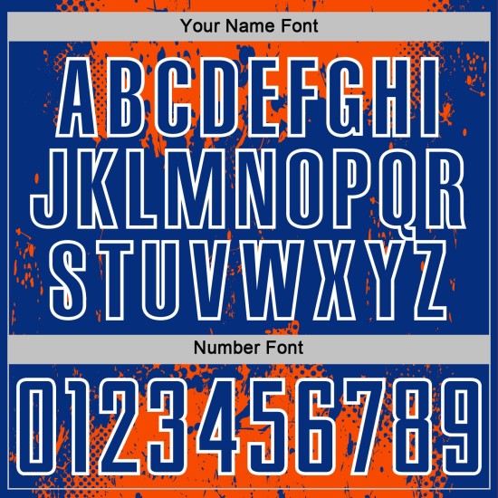 Soccer Royal-White Sports Custom Abstract Sublimation Art Orange Jersey Grunge Splatter Uniform Soccer Royal-White Sports Custom Abstract Sublimation Art Orange Jersey Grunge Splatter Uniform