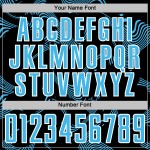 Sports Curve Sublimation Black Custom Sky Jersey Blue-White Lines Uniform Soccer Sports Curve Sublimation Black Custom Sky Jersey Blue-White Lines Uniform Soccer