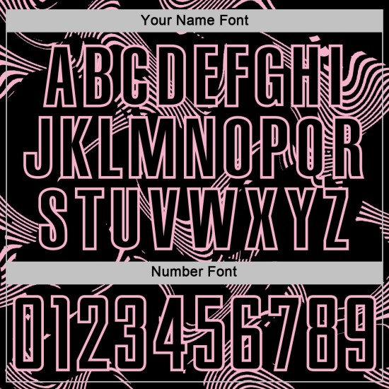 Sports Sublimation Uniform Soccer Black Jersey Pink Light Custom Curve Lines