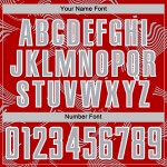 Custom Lines Soccer Sublimation Uniform Curve Red Sports Jersey Gray-White