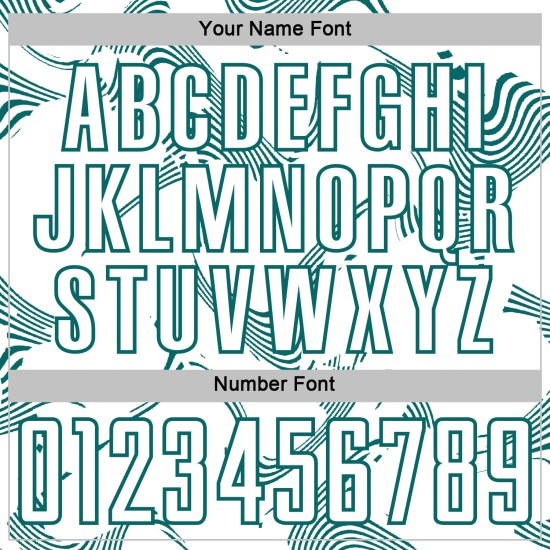 Sports Sublimation Soccer Teal Curve Jersey White Custom Uniform Lines