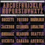 Soccer Uniform Black Custom Lines Sublimation Curve Jersey Purple-Yellow Sports