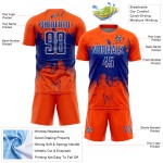 Soccer Royal-White Sports Custom Abstract Sublimation Art Orange Jersey Grunge Splatter Uniform Soccer Royal-White Sports Custom Abstract Sublimation Art Orange Jersey Grunge Splatter Uniform