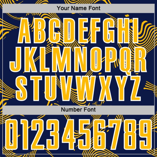 Lines Gold-White Curve Navy Custom Sports Uniform Jersey Soccer Sublimation
