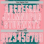 Medium Pink-White Teal Custom Soccer Jersey Sports Abstract Uniform Grunge Art Sublimation Splatter
